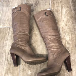 Guess tan leather boots